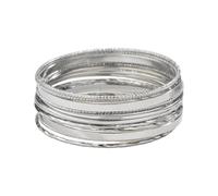 Kaeltsyn Ensemble de bracelets joncs empilables de largeurs mixtes avec | Largeurs mixtes et détails gravés, usure individuelle ou empilée, arrangements flexibles, ensemble de bracelets