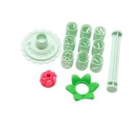 Kaeltsyn Ensemble de Coupe-pétales d ' Argile avec Moulage par, Mint Green | Plusieurs motifs de mise en forme de fleurs, mise en forme manuelle, pour poterie et projets d ' argile faits à la