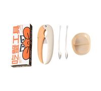 Kaeltsyn Ensemble de craquelins et de Pics à crabes ergonomiques, pour Usage Domestique et Restaurant, Gadget en Acier Inoxydable pour enlever Les coquilles, équipement Ergonomique pour crevettes