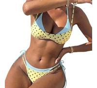 Kaeltsyn Ensemble de maillot de bain 2 pièces souple à la mode, texture polyester, parfait pour la natation, le bronzage, la plage