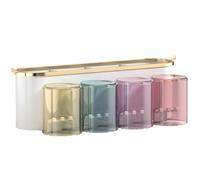 Kaeltsyn Étagère pratique et étanche pour brosse à dents avec distributeur de dentifrice, boîte de rangement pour articles de toilette, drainage rapide