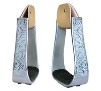 Kaeltsyn Étriers occidentaux rembourrés en aluminium léger pour l'équitation - Améliore la stabilité de l'équitation - Avec tapis de pied antidérapant en caoutchouc