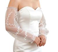 Kaeltsyn Gants de bras transparents Romance, manches de bras pour cérémonie de mariage, réception et séances photo, vêtements de bras, accessoires de mariée, gants longs en dentelle