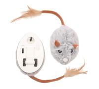 Kaeltsyn Jouet interactif en peluche grise pour chat avec mouvement et séquences d'action variables