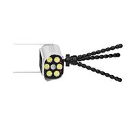 Kaeltsyn Lampe de caméra de sécurité simulée avec panneau solaire et détection du corps humain pour garage, entrepôt, protection périmétrique, céphalopode, lampe solaire d'extérieur