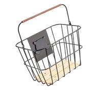 Kaeltsyn Le panier de vélo de style rétro dispose de bois et de métal pour un aspect tendance qui stimule l'esthétique du vélo