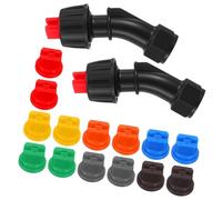 Kaeltsyn Lot de 16 buses de pulvérisation génériques comprenant 7 embouts à code couleur plat à 110 degrés pour arroser le jardin