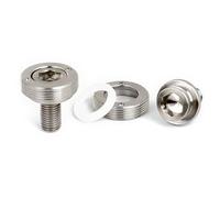 Kaeltsyn Lot de 2 boulons de fixation pour bras de manivelle de vélo 8 mm avec joints pour pédaliers carrés, vis de support inférieur