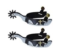 Kaeltsyn Lot de 2 courroies d'éperons pour chevaux avec design sculpté pour denim occidental et éperon de cheval de course