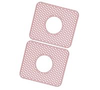Kaeltsyn Lot de 2 Tapis d ' évier de Cuisine en Silicone avec Redoute et Partie supérieure résistante à la pour Un Nettoyage Facile et Un séchage Rapide Tapis d ' évier carré