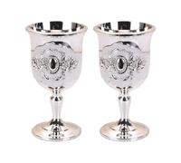 Kaeltsyn Lot de 2 verres à liqueur en métal gravé en forme de rose pour cocktails et fêtes