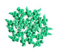 Kaeltsyn Lot de 25 buses de pulvérisation à 180° pour machine de clonage de brumisateur hydroponique, buse de brumisation hydroponique, pulvérisateur d'arrosage de jardin, bouchon fileté, régulateur