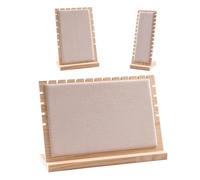 Kaeltsyn Lot de 3 présentoirs en bois peu encombrant pour colliers et bracelets avec installation facile pour espaces compacts