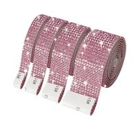 Kaeltsyn Lot de 4 rouleaux de ruban adhésif en strass étincelants pour décoration de gâteaux d'anniversaire, de mariage, de vêtements