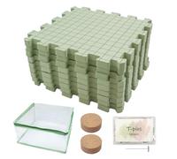 Kaeltsyn Lot de 9 planches de blocage au crochet pour travaux manuels - 32 x 32 cm - Tapis en mousse avec 100 épingles en T de 38 mm
