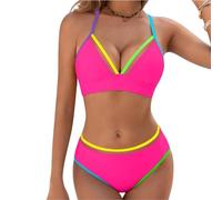 Kaeltsyn Maillot de bain athlétique design séparé texture nylon adapté aux bains de soleil élégants pour femmes ensemble de maillots de bain en nylon à séchage rapide deux pièces pour la plage