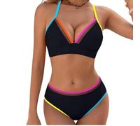 Kaeltsyn Maillot de bain athlétique design séparé texture nylon adapté aux bains de soleil élégants pour femmes ensemble de maillots de bain en nylon à séchage rapide deux pièces pour la plage