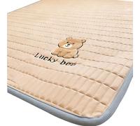 Kaeltsyn Matelas matelassé en Duvet Alternatif, Drap de lit matelassé en Tissu brossé Doux pour Usage Quotidien Rond, Matelas pour dortoir d ' étudiants