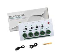 Kaeltsyn Mélangeur auditif portable 4 entrées avec plusieurs options de connexion connexion simultanée pour instrument et microphones Mélangeur sonore à faible bruit
