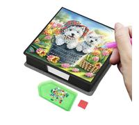 Kaeltsyn Mémo créatif avec couverture en cristal sur le thème des animaux de compagnie en acrylique pour décoration de maison, étude, pierre en résine étincelante
