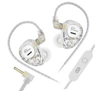 Kaeltsyn Moniteurs intra-auriculaires à double pilote dynamique avec basses puissantes et double micros Taurus Dynamic Driver Cord Casque basses puissantes avec microphones