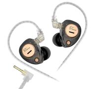 Kaeltsyn Moniteurs intra-auriculaires à double pilote dynamique avec basses puissantes et double micros Taurus Dynamic Driver Cord Casque basses puissantes avec microphones