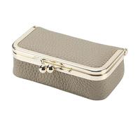 Kaeltsyn Organiseur de bijoux miniature avec boîte en cuir de luxe Kiss Idéal pour bagues de fiançailles, colliers, boucles d'oreilles, accessoire de maquillage tendance