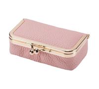 Kaeltsyn Organiseur de bijoux miniature avec boîte en cuir de luxe Kiss Idéal pour bagues de fiançailles, colliers, boucles d'oreilles, accessoire de maquillage tendance