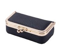 Kaeltsyn Organiseur de bijoux miniature avec boîte en cuir de luxe Kiss Idéal pour bagues de fiançailles, colliers, boucles d'oreilles, accessoire de maquillage tendance