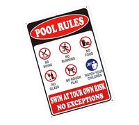 Kaeltsyn Panneau d'affichage de piscine antirouille pour des messages d'avertissement clairs dans diverses conditions