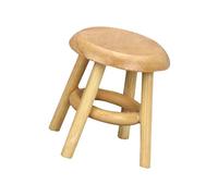 Kaeltsyn Petit tabouret en bois blanc adapté à l'échelle 1:12 petit salon meubles arrangements tabouret de poupée en bois