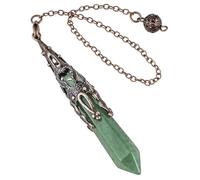 Kaeltsyn Pierres précieuses Pendentifs pointus Pendules en | Cristaux de radiesthésie et pierres de pour la méditation, chakras équilibrant les cadeaux spirituels,