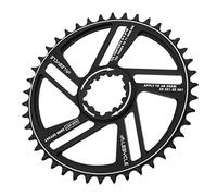 Kaeltsyn Pignon de vélo en alliage de 3 mm pour 32T, 34T, 36T, 38T, 40T, 42T, partie alliage noir et rouge