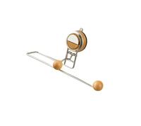 Kaeltsyn Porte-serviettes en papier à ventouse pour armoire de cuisine, organiseurs muraux à usage multiple en acier inoxydable matériaux en bois support de cuisine support mural