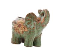 Kaeltsyn Pot de fleurs décoratif en forme d'éléphant avec trou de drainage inférieur, joli pot de fleurs, pot à crayons en forme d'animal pour bureau, maison, pot en céramique durable