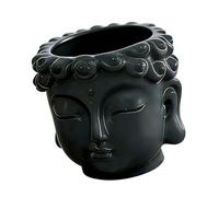 Kaeltsyn Pot de fleurs en forme de bouddhas artistique - Pour la maison, le bureau ou les méditations - Pot de fleurs en résine unique