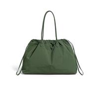 Kaeltsyn Sac à bandoulière surdimensionné à la mode avec cordon de serrage pratique en nylon pour le travail quotidien essentiel et élégant, vert foncé