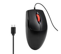 Kaeltsyn Souris d ' Ordinateur Filaire de Type C avec Deux Boutons, Black | Boîtier en forme, molette de défilement centrale et commande à deux boutons, pour ordinateurs portables