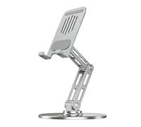 Kaeltsyn Support de bureau portable réglable avec trois axes de hauteur et angle de contrôle de rotation complète pour appareils mobiles Triple axe