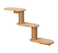 Kaeltsyn Système d'étagère d'angle pour chats - Escalade verticale - Espace avec panneau en bois renforcé - Installation murale sécurisée - Cadre d'escalade en bois pour chats