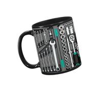 Kaeltsyn Tasse à boire en céramique de conceptions industrielles uniques pour les amateurs de mécanique boîte à outils tasse à café avec poignée ergonomique de mécanique