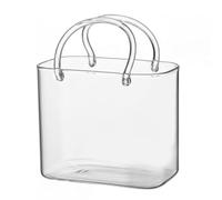 Kaeltsyn Tasse décorative en verre de 780 ml - Design sac à main - Texture en verre - Convient pour la résistance à la chaleur et l'esthétique - Distributeur de boissons avec poignée portable