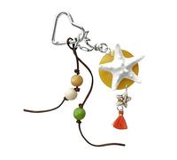 Kaeltsyn Thème Océans Coquillages Porte-clés et Décors de à main Résine pratique et cordon tressé Charme de Pendentif de de mode Pendentif artisanal
