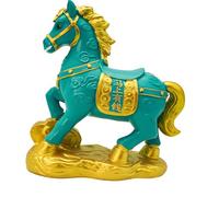 Kaeltsyn Tirelire attrayante en résine avec fonction d'économie d'argent et signification de bonne augure - 21 cm - Cheval porte-bonheur - Boîte de bureau