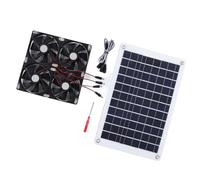 Kaeltsyn Ventilateur de 35,6 cm alimenté par panneau solaire - Étanche - Extracteur d'air - Contrôleur de puissance - Pour chenil, poulet, garage