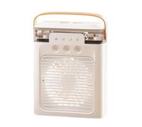 Kaeltsyn Ventilateur de bureau rechargeable à 3 trous - Texture ABS - Faible bruit - 3 vitesses - Pour intérieur et extérieur