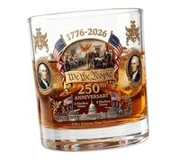 Kaeltsyn Verre à whisky célébrant les 250 ans d ' histoire des États-Unis, tasse à liqueur claire patriotique, verres commémoratifs, du 4 juillet, tasse à whisky