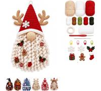 kaelwvn DIY Seasonal 3D Crochet Door Hanger Kit Collection (B) | Complete beginner-friendly crochet kit with yarn, filling, accessories and instructions to make festive 3D door decor
