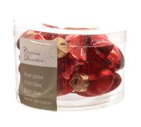 Kaemingk 12 Étoiles en Verre Mini Suspendues Rouge Noël 010188