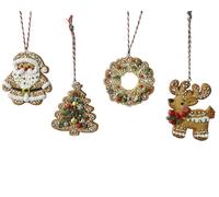 KAEMINGK-Biscuit pain d’épices en résine à suspendre - 7 x 9,5 cm